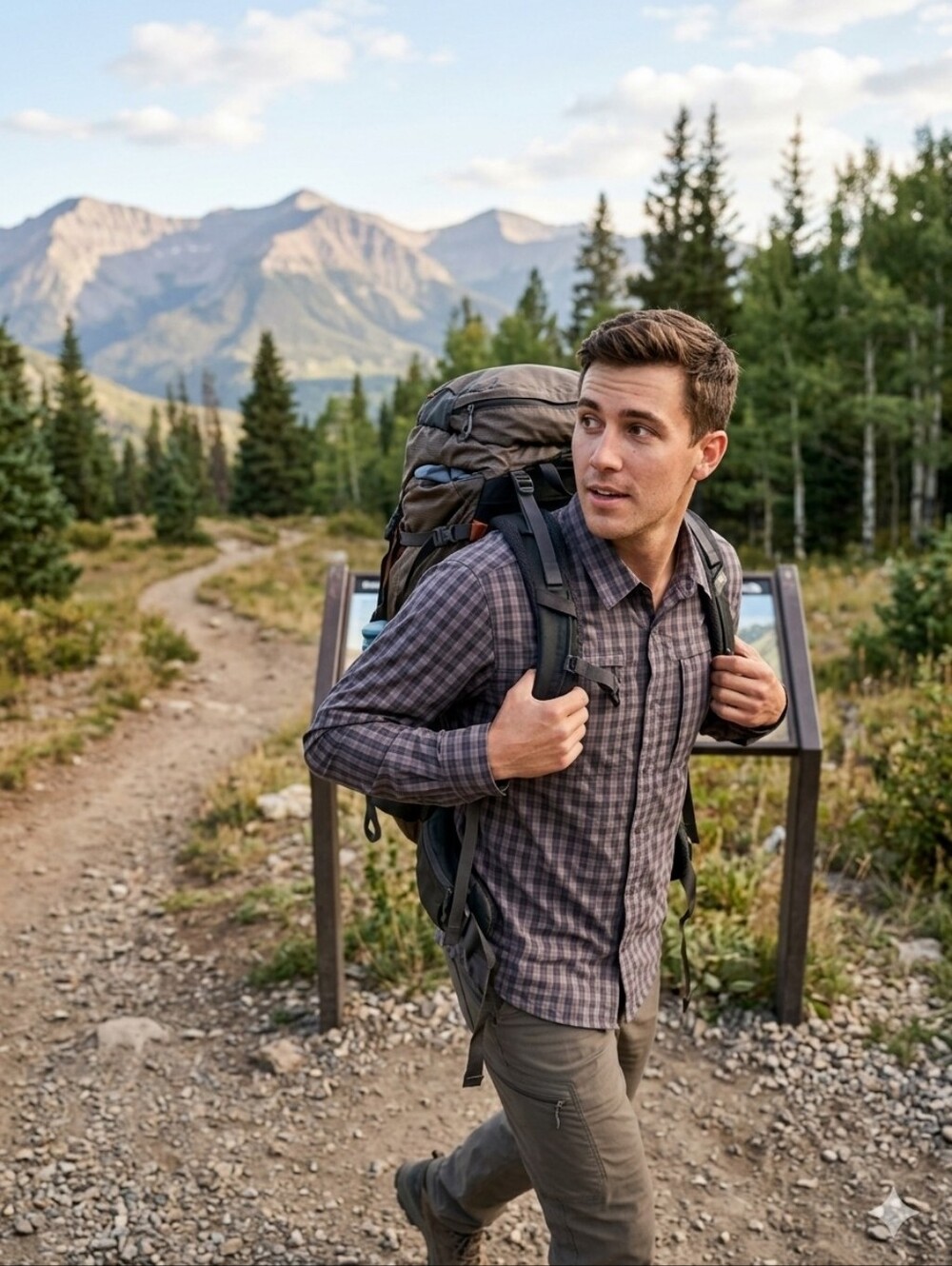 The North Face Men's Plaid Outdoor Hiking Shirt